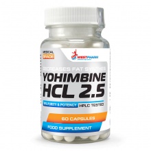 Йохимбин WestPharm  Yohimbine HCL 2.5 60 капсул