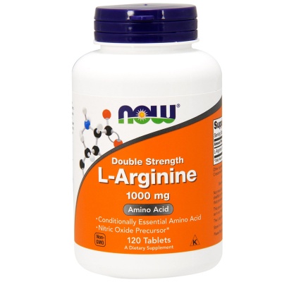 Л-Аргинин Now Foods L-Arginine Double Strength 1000 mg 120 таблеток