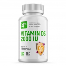  4Me Nutrition Vitamin D3 2000 IU 180 