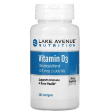  Lake Avenue Nutrition Vitamin D3 5000 IU 360 